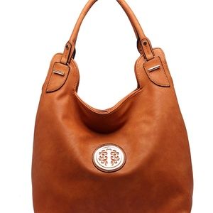 MKF Brown Slouchy Medallion Hobo